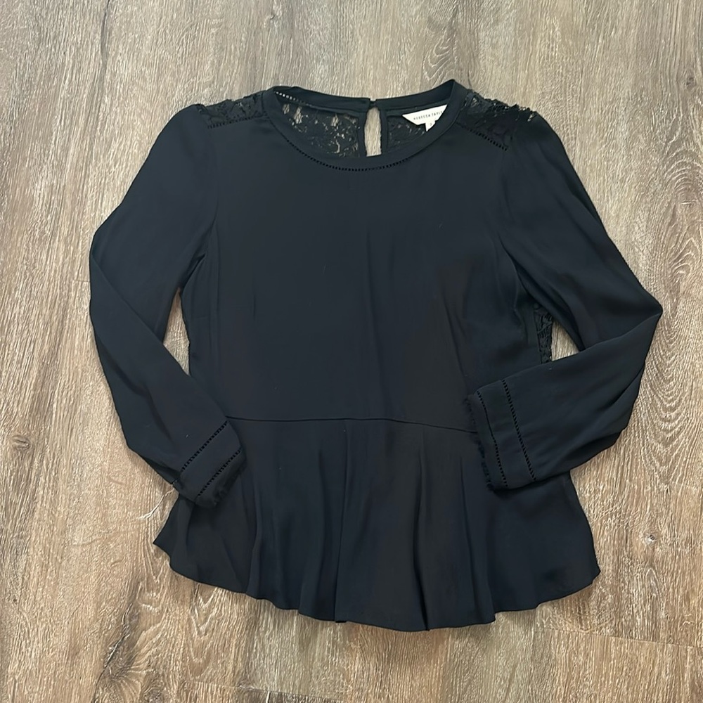 Rebecca Taylor lace peplum blouse